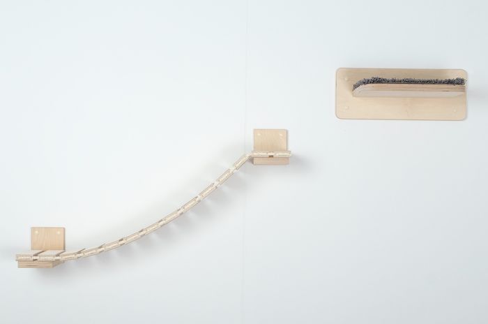 Kletter-Set: Hängebrücke und Liegeplatte Aufstiegshilfe