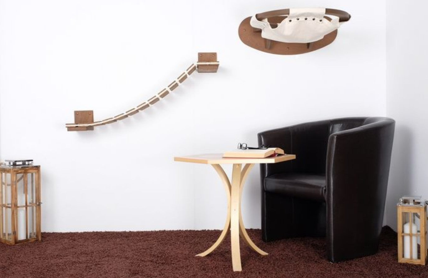 Kletter - Set: Hängebrücke und Wandhängematte