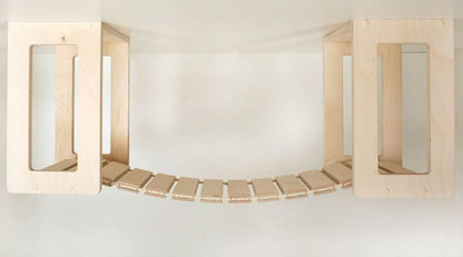 Kletter-Set: Hängebrücke Premium + Katzenhimmel lang incl Sisal